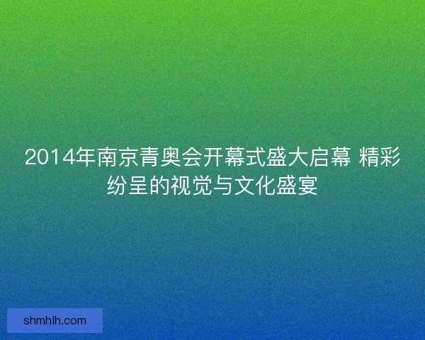 2014年南京青奥会开幕式盛大启幕 精彩纷呈的视觉与文化盛宴